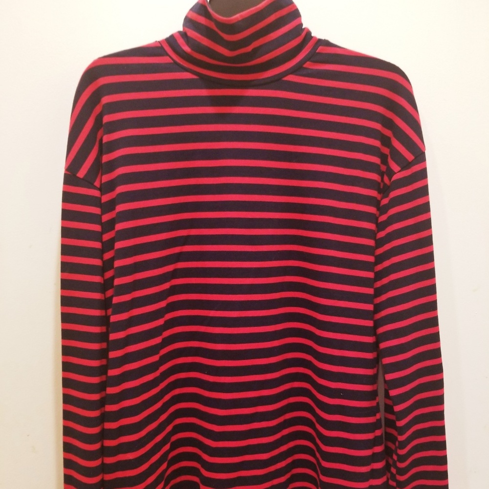 Striped Turtleneck T-Shirt